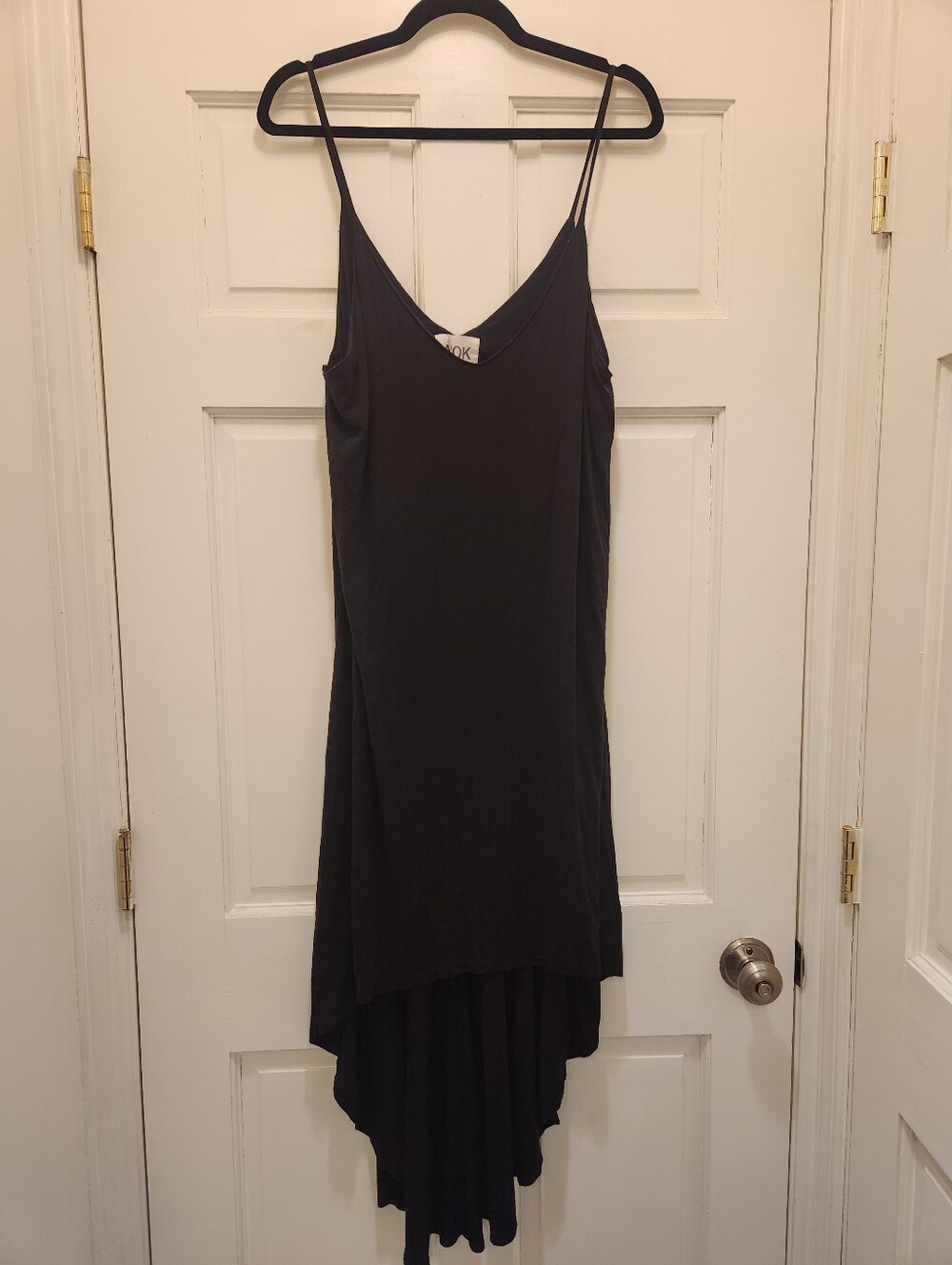 OAK NYC AOK High Low Jersey Black Dress Goth Hipster Avant L